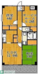 アレグリア芝山 2SLDKの間取図画像