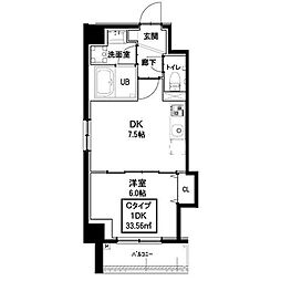 IWA3 1DKの間取図画像