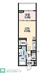 ジェンティーレトリヤマ5 1LDKの間取図画像