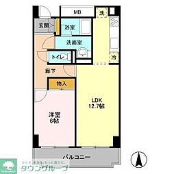 アーバンエクセル蘇我 1LDKの間取図画像