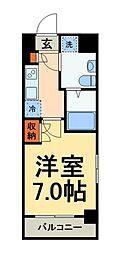 ヴォーナ・ヴィータ行徳駅前 1Kの間取図画像