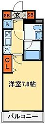 S-FORT船橋本町 1Kの間取図画像