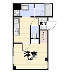 LIKE 1Kの間取図画像