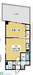 カイテキース2 1DKの間取図画像