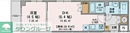 カンファタブル緑が丘 1LDKの間取図画像