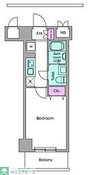Nステージ西船橋3 1Kの間取図画像