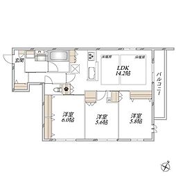 Rampart 3LDKの間取図画像