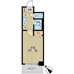 RESIDIA南行徳 1Kの間取図画像