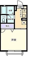 カサグランデ本郷 1Kの間取図画像