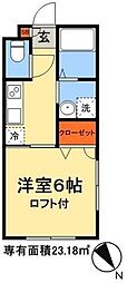 ミナス・ティリス 1Kの間取図画像