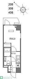 N-stage西船橋市川 1Kの間取図画像