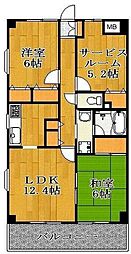 アレグリア芝山 2SLDKの間取図画像