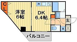 金太郎ヒルズ100 1DKの間取図画像