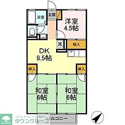 メゾンドラシュレ 3DKの間取図画像