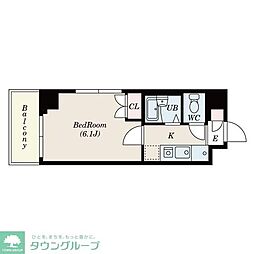 S-FORT船橋roots 1Kの間取図画像