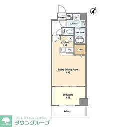 アルファコート常盤台3 1LDKの間取図画像