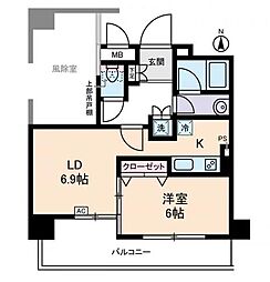 JR山手線 池袋駅 徒歩10分の賃貸マンション 3階1LDKの間取り