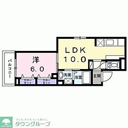 ヴィレッジ　キール 1階1LDKの間取り