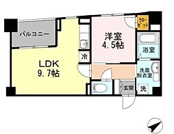 ポルト　ドゥ　ヴァンドーム 2階1LDKの間取り