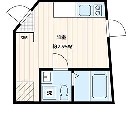 trias362 1階ワンルームの間取り