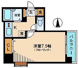 ステージグランデ桜台駅前 7階1Kの間取り