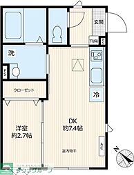 ビューノ上池袋 1階1DKの間取り