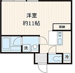 trias226 2階ワンルームの間取り