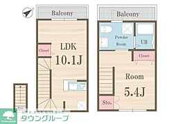プライムガーデン東武練馬 2階1LDKの間取り