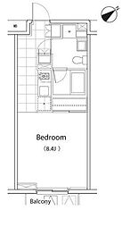 プライムアーバン南池袋 8階1Kの間取り