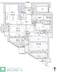 レジデンシャル池袋本町 5階2LDKの間取り