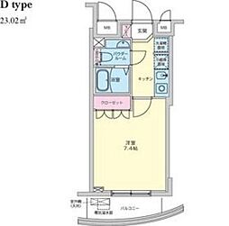 プレミアステージ大塚 11階1Kの間取り