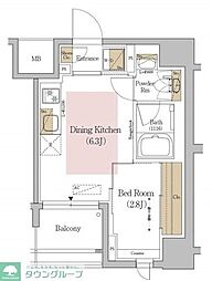 アーバネックス文京本郷 5階1DKの間取り