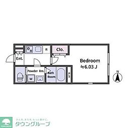 aLATO　OyamaII 3階1Kの間取り