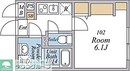 リブリ・清瀬II 302 3階1Kの間取り