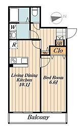豊島区池袋本町1丁目新築PJ 1LDKの間取図画像