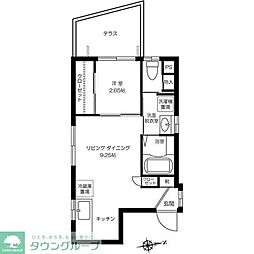 ふーが北池袋 1DKの間取図画像
