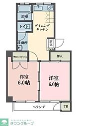 ジョイムビル 2DKの間取図画像