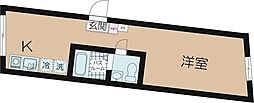 REMU千川 ワンルームの間取図画像