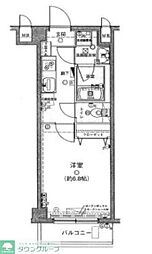 エクセリア氷川台 1Kの間取図画像