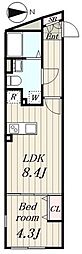 LUORE南大塚 1LDKの間取図画像