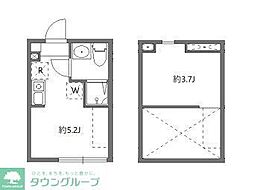 エルミア平和台 ワンルームの間取図画像