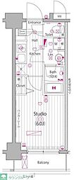 GALAGRANDY池袋 1Kの間取図画像