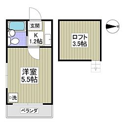 レモンハウス椎名町 1Kの間取図画像