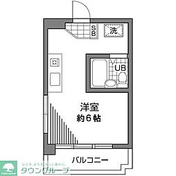 北大塚サンプラザ ワンルームの間取図画像