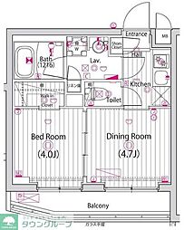 ガーラ練馬グランドステージ 1DKの間取図画像