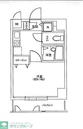 エクセリア池袋 1Kの間取図画像