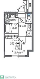 COCOCUBE板橋本町 1Kの間取図画像