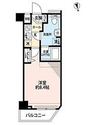 プレール・ドゥーク練馬中村橋 1Kの間取図画像