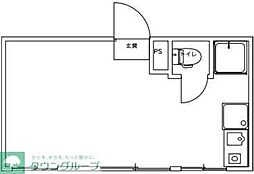 REZET柏 2階ワンルームの間取り