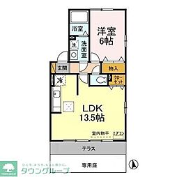 マリアージュ 1階1LDKの間取り